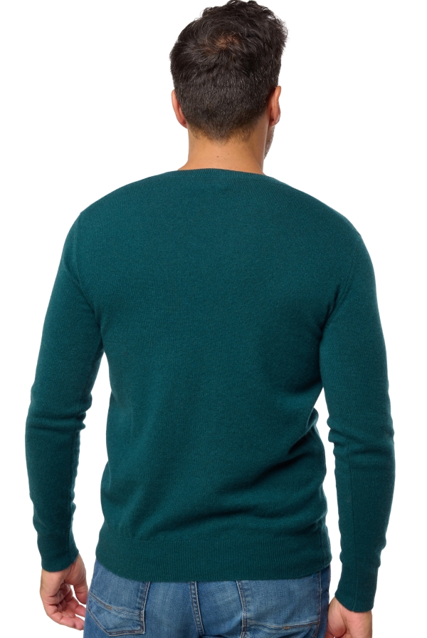 Kasjmier heren kasjmier pullover met v hals tor first vert emeraude 2xl