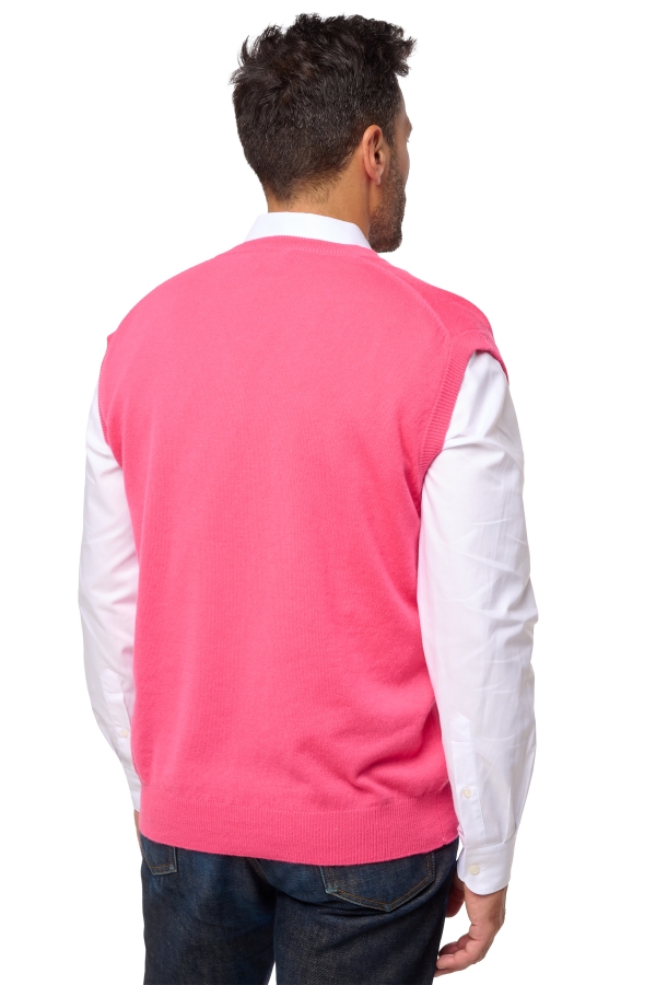 Kasjmier heren kasjmier vesten en mouwloze kashmir balthazar shocking pink 2xl