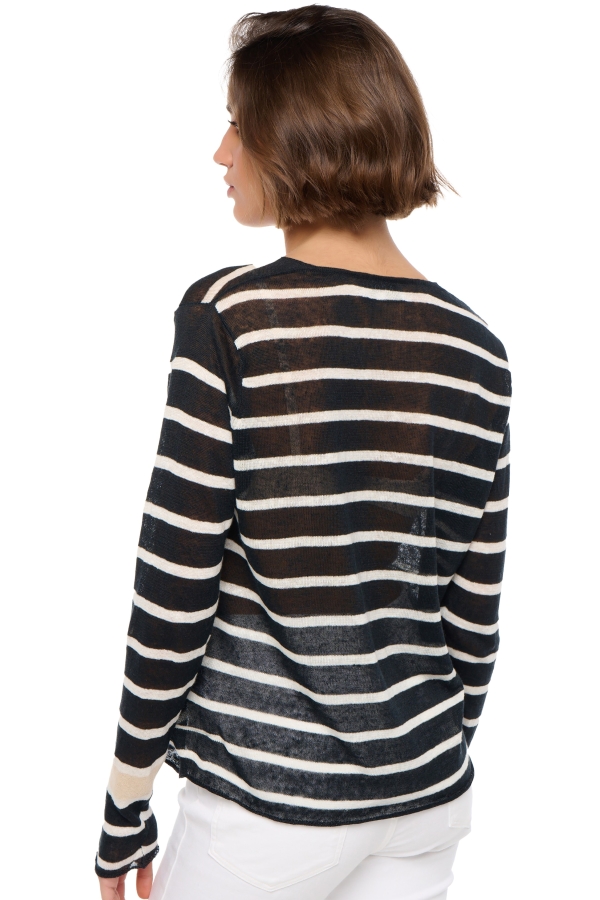 Linnen dames kasjmier pullover met v hals sullivan pepper s