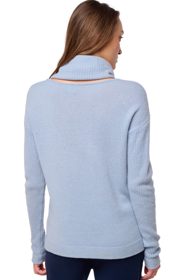 Yak dames kasjmier pullover met ronde hals zenica hemels blauw m