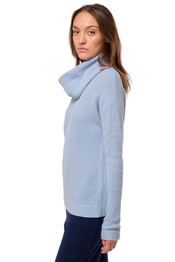 Yak dames kasjmier pullover met ronde hals zenica hemels blauw s