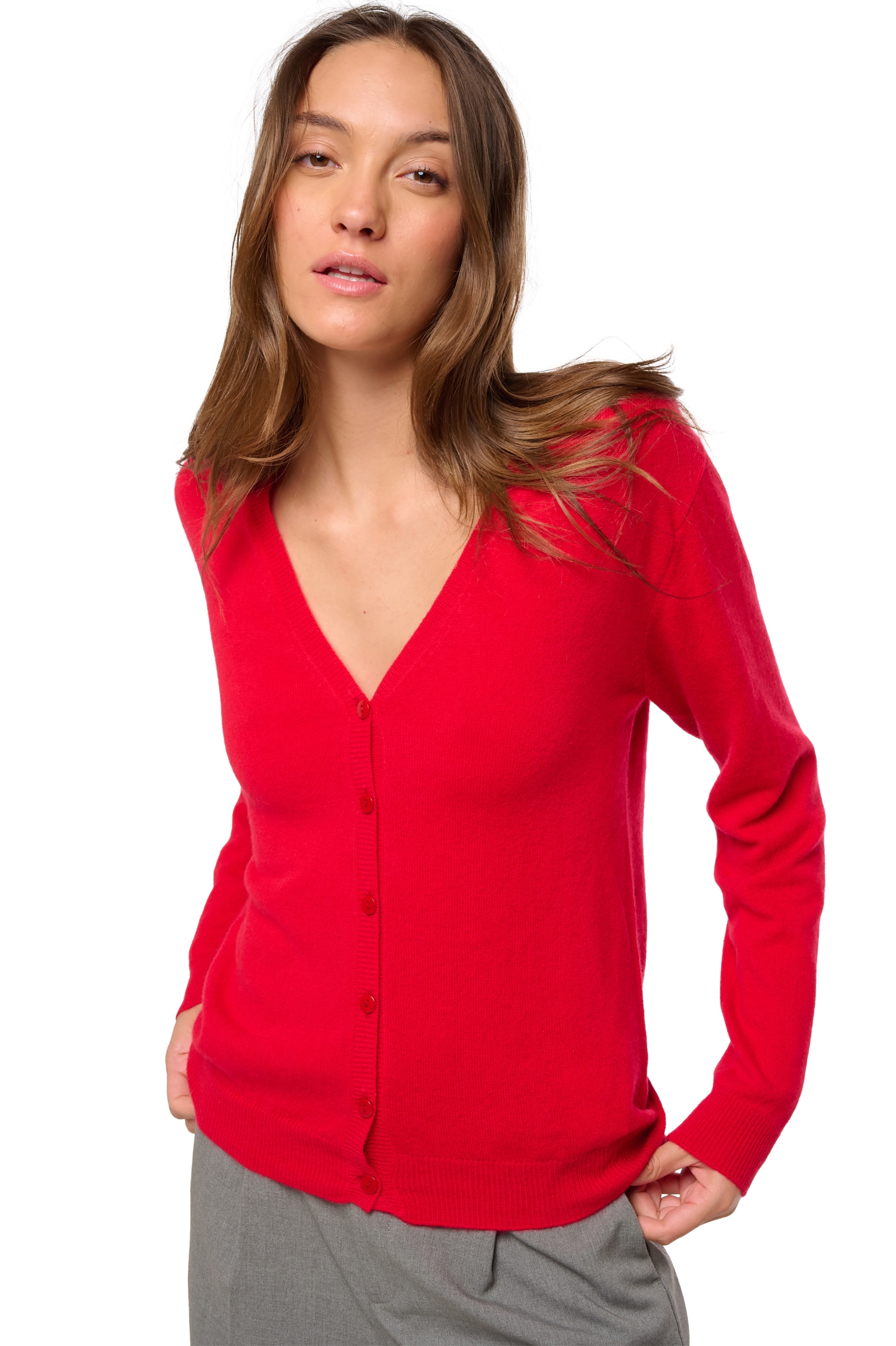 Kasjmier dames kasjmier basic pullovers voor lage prijzen taline first deep red s