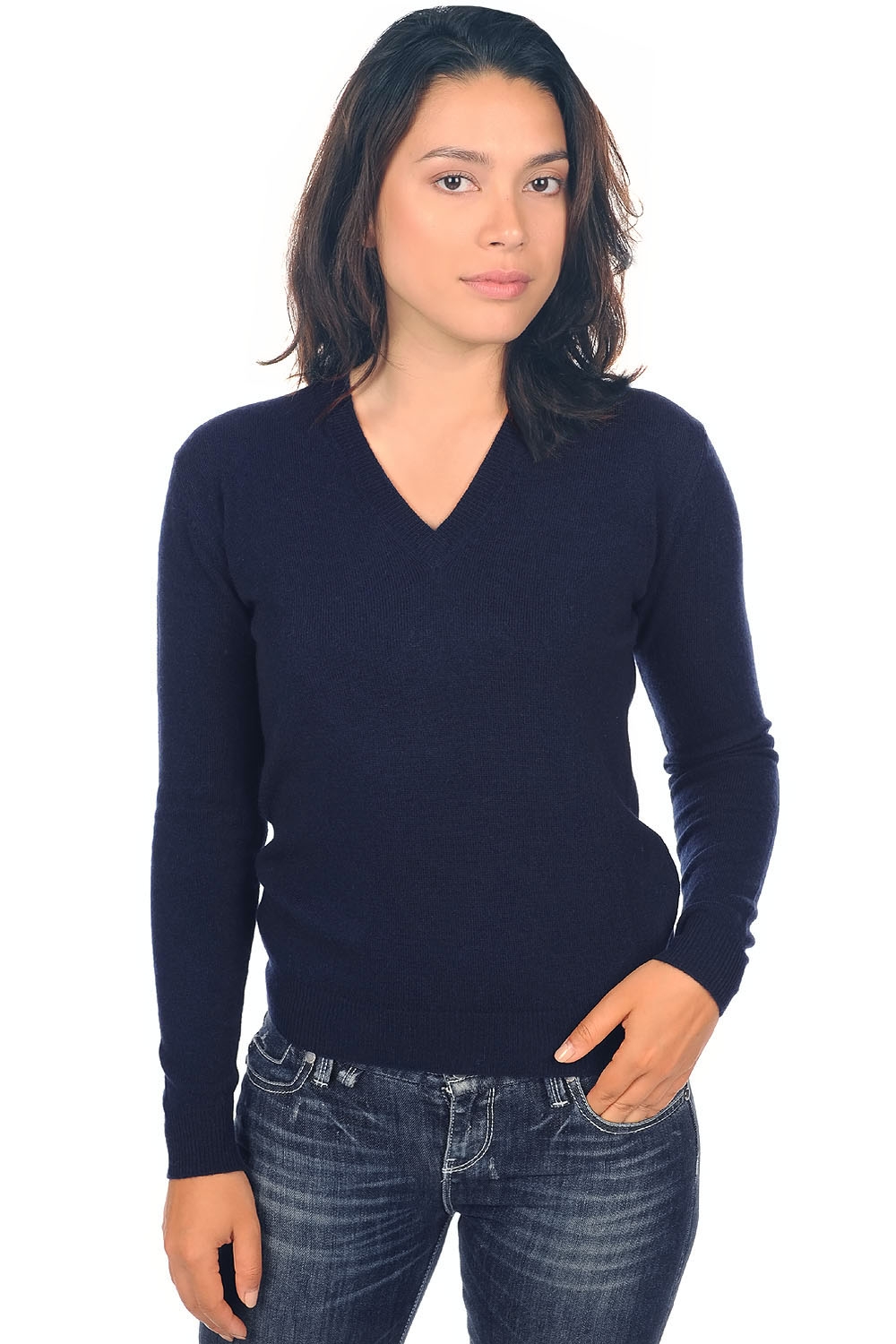 Kasjmier dames kasjmier basic pullovers voor lage prijzen tessa first donker marine l