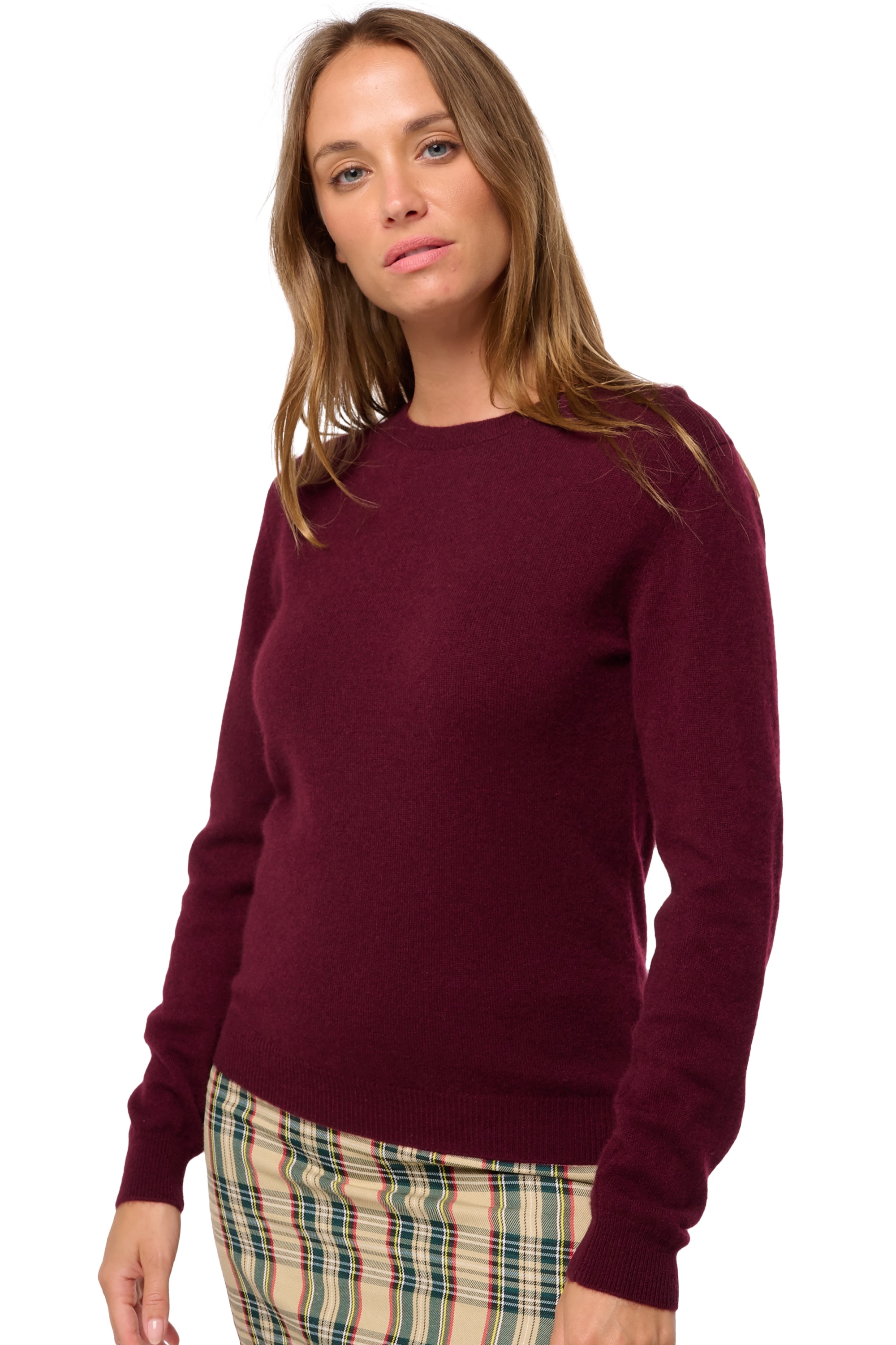 Kasjmier dames kasjmier basic pullovers voor lage prijzen thalia first red wine 2xl