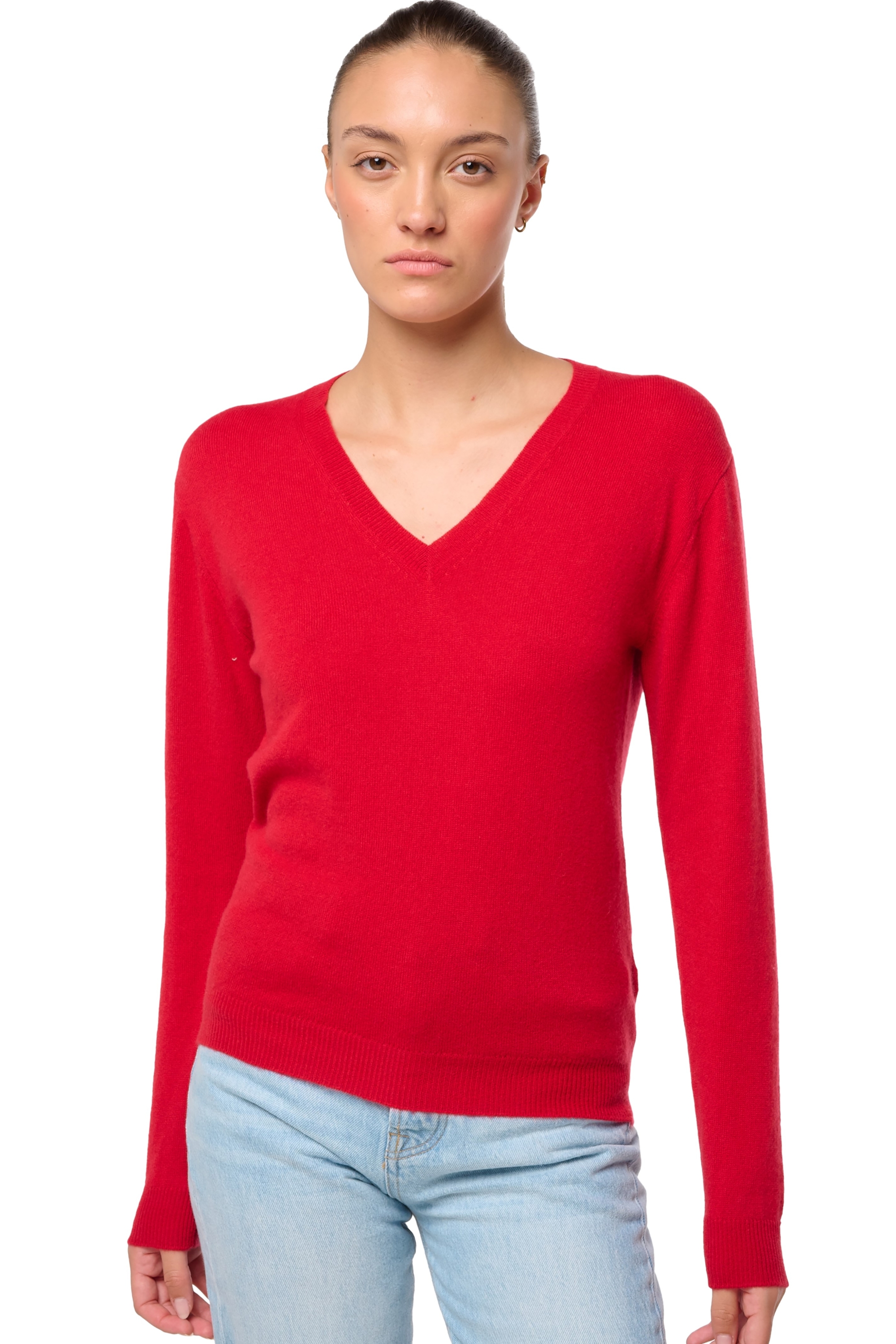 Kasjmier dames kasjmier lente  zomercollectie tessa first deep red 2xl