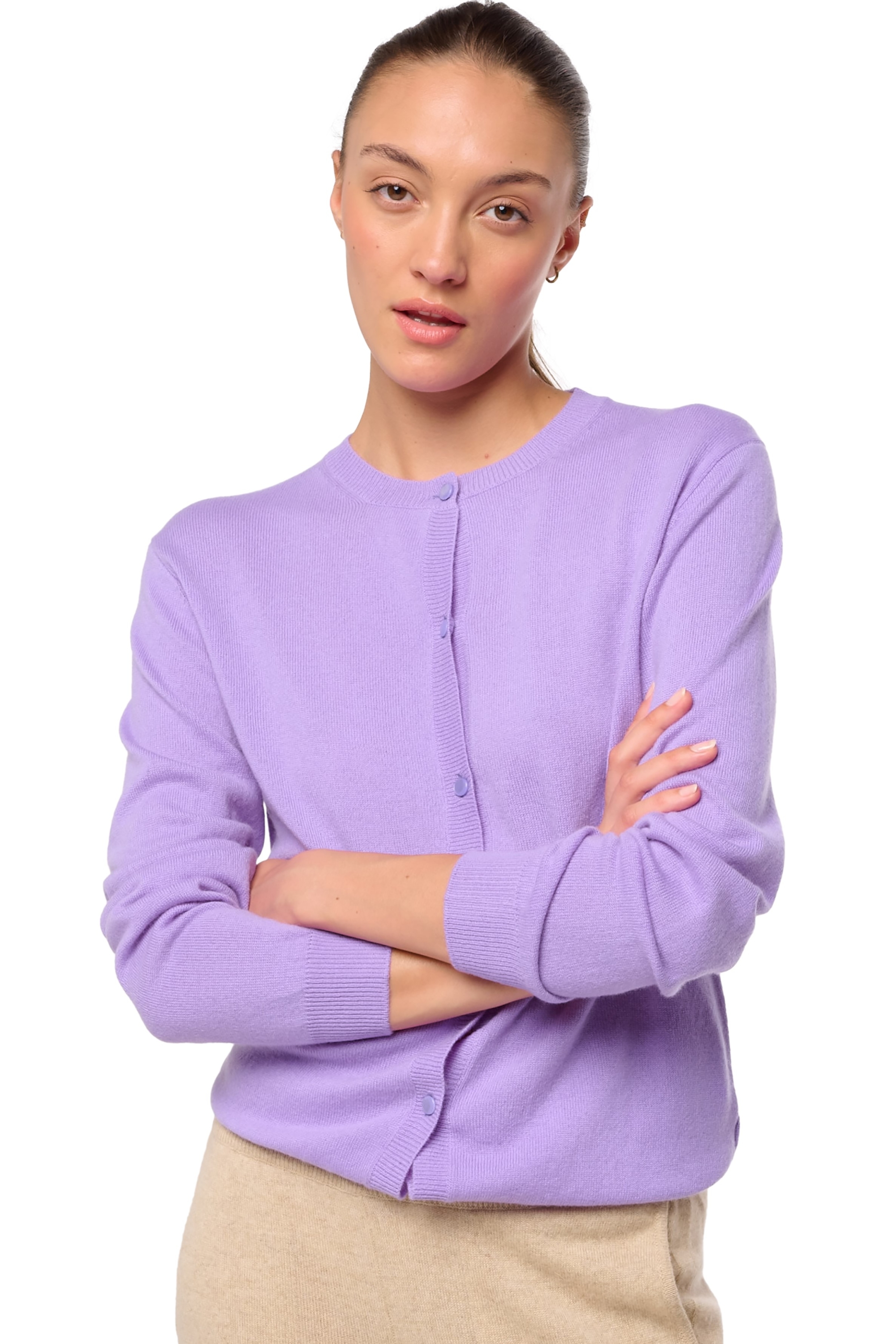 Kasjmier dames kasjmier vesten tyra first violine purple 2xl