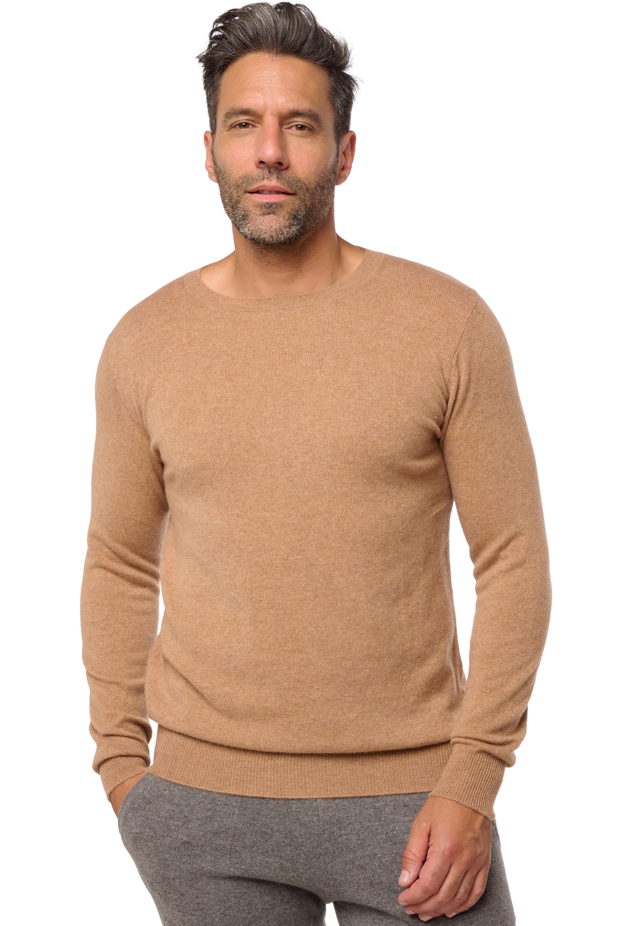 Kasjmier heren kasjmier basic pullovers voor lage prijzen tao first african camel 2xl