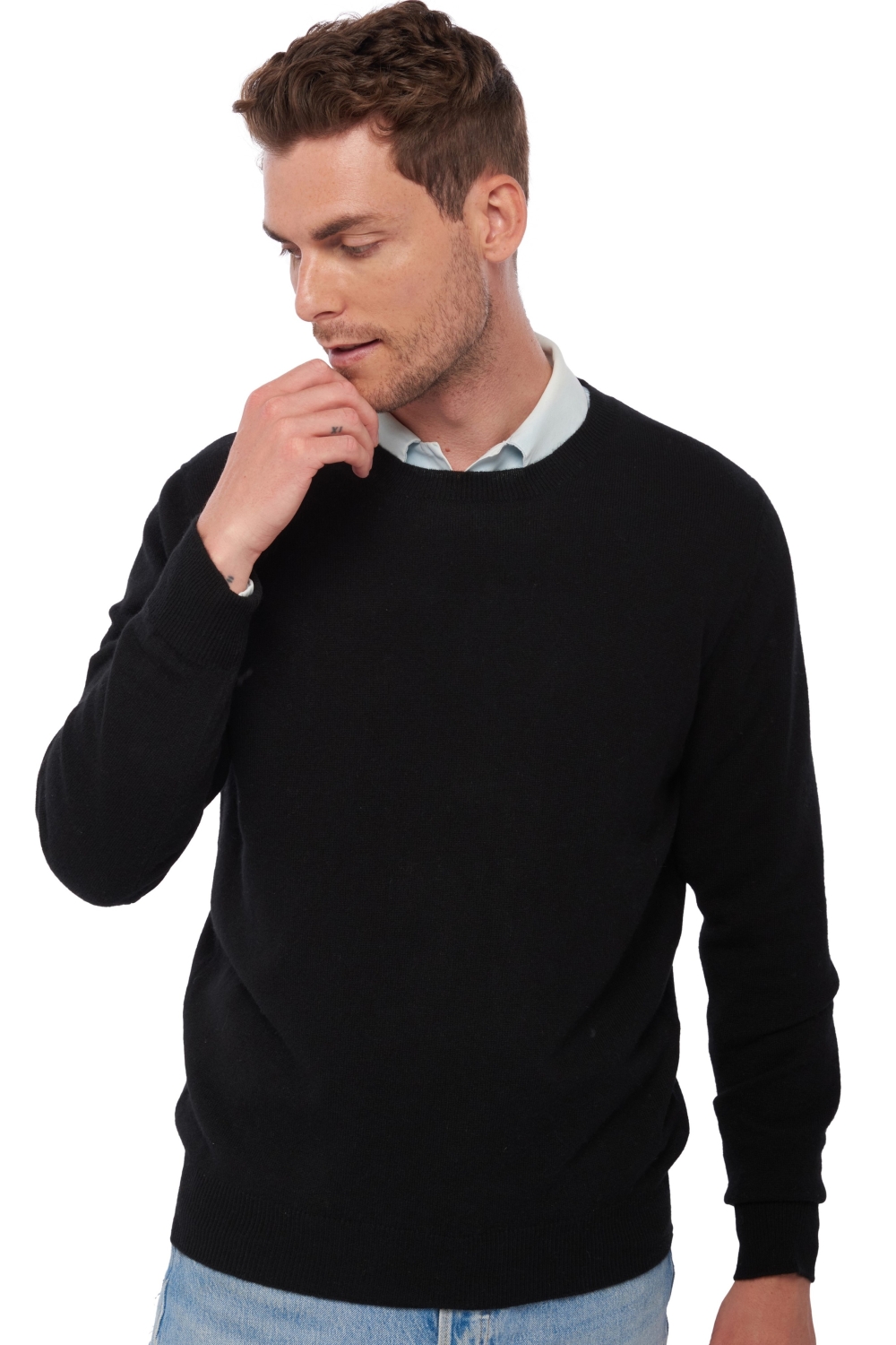 Kasjmier heren kasjmier basic pullovers voor lage prijzen tao first zwart 2xl