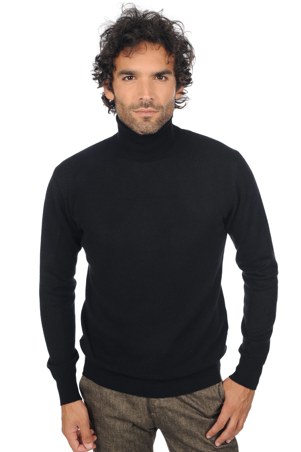 Kasjmier heren kasjmier basic pullovers voor lage prijzen tarry first zwart xl