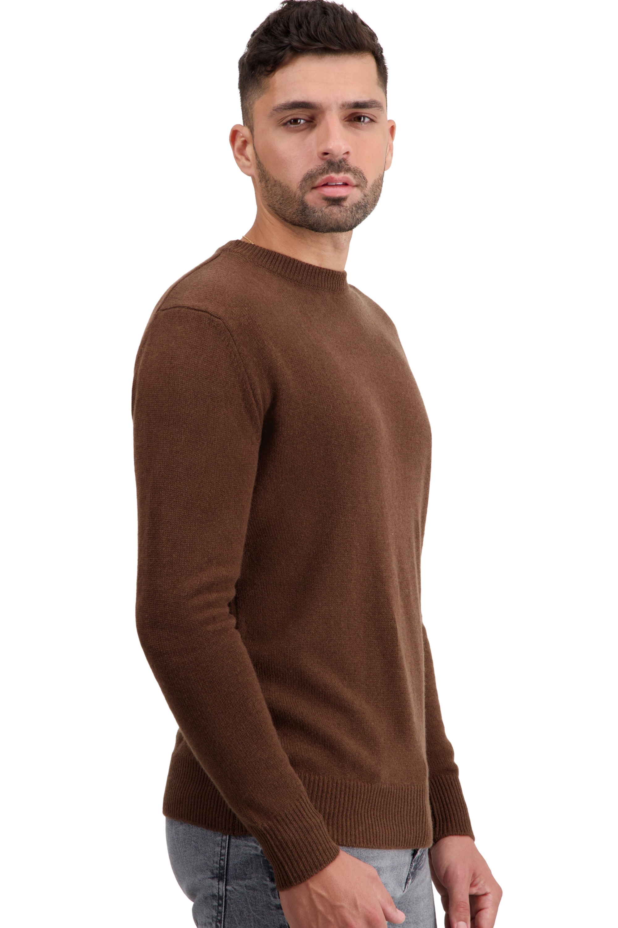 Kasjmier heren kasjmier basic pullovers voor lage prijzen touraine first dark camel 2xl