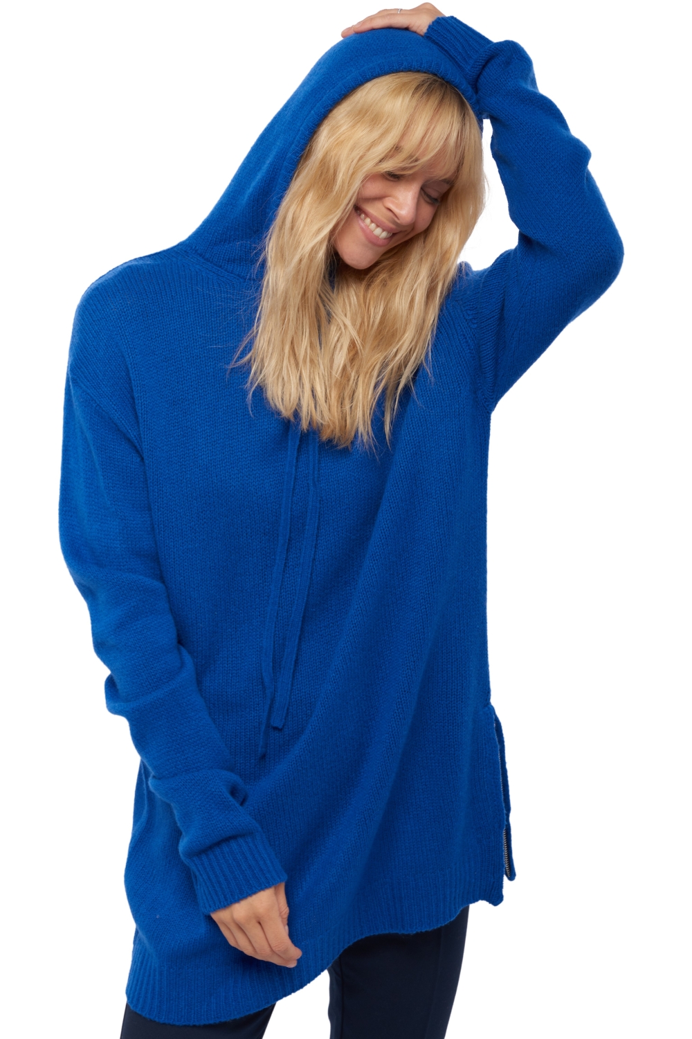 Yak dames kasjmier thuiskleding veria intens blauw m